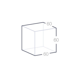Dimensions du Cube en Verre 6 cm à Personnalisation sur Mesure