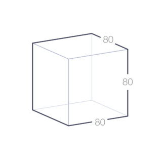Dimensions du Cube en Verre à Personnaliser 8 cm