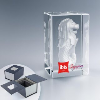 Bloc de verre personnalisé - Rectangle 8 cm