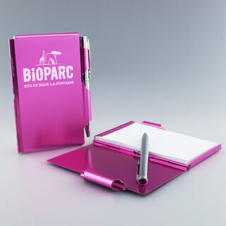 Bloc-Notes Métalliques Violets Personnalisables Couleur et Gravure Laser