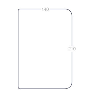 Carnet publicitaire A5 personnalisable, dimensions 210 mm de hauteur et 140 mm de largeur.