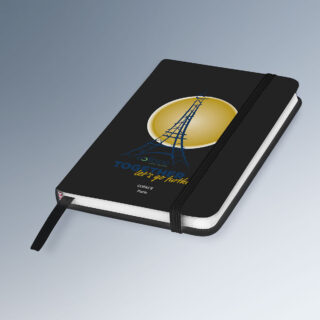 Carnet de notes A5 Noir avec couverture rigide et Personnalisable