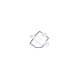 Dimensions du Cube Pan Coupé 4 cm en Verre Personnalisé