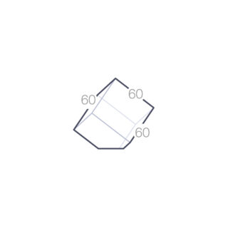 Dimensions du Cube Pan Coupé 6 cm en Verre Personnalisé