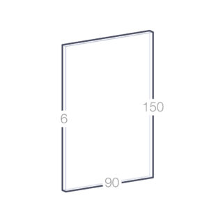 Dimensions de la Plaque en Verre 15 cm Personnalisée