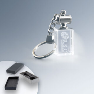 Porte Clé Lumineux Personnalisé Rectangulaire avec éclairage blanc, choix de goodies et objets publicitaires