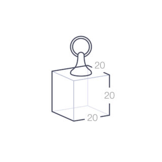 Dimensions du Porte-Clés Cube en Verre Personnalisé