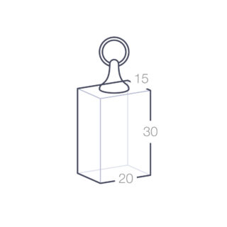 Dimensions du Porte-clés Verre Rectangle Personnalisé