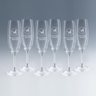 Flûte à champagne en cristal avec gravure laser personnalisée