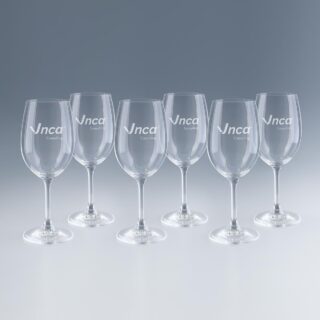 Verres à vin personnalisés avec logo gravé au laser
