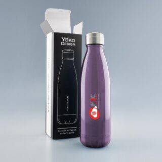 Personnalisée avec un marquage numérique couleur du logo - Bouteille isotherme Violette