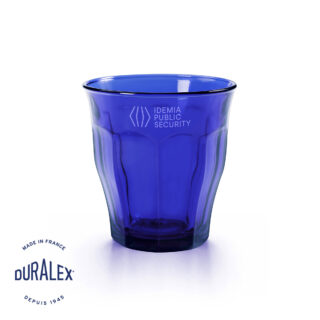 Verre Duralex Picardie saphir 25 cl gravure sur verre professionnelle.